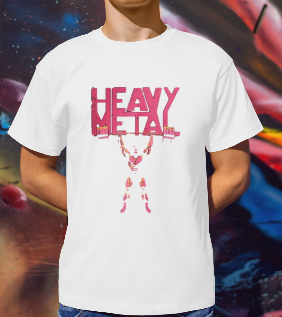 HEAVY METAL OVERHEAD PRESS LIFTING BARBELL T-Shirt