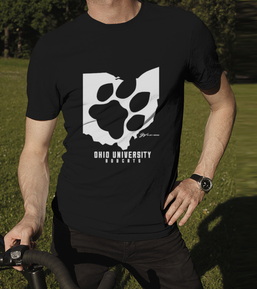 Ohio University Bobcats Paw Prints T-Shirt