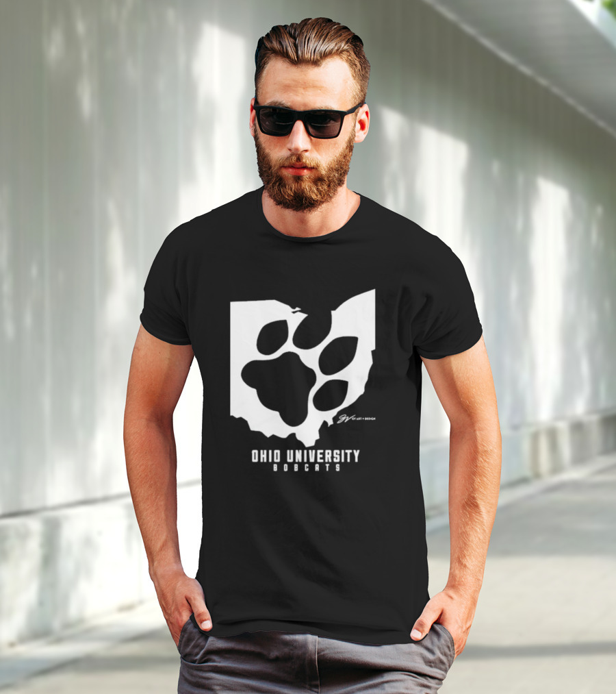 Ohio University Bobcats Paw Prints T-Shirt