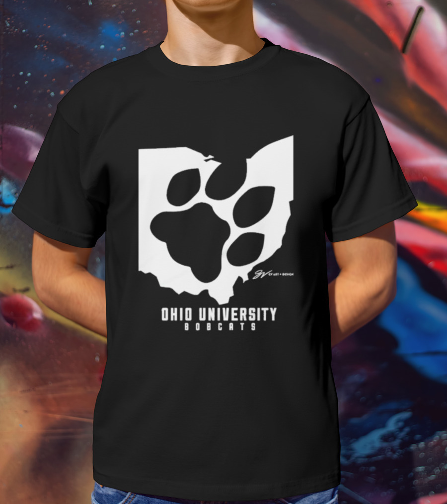 Ohio University Bobcats Paw Prints T-Shirt