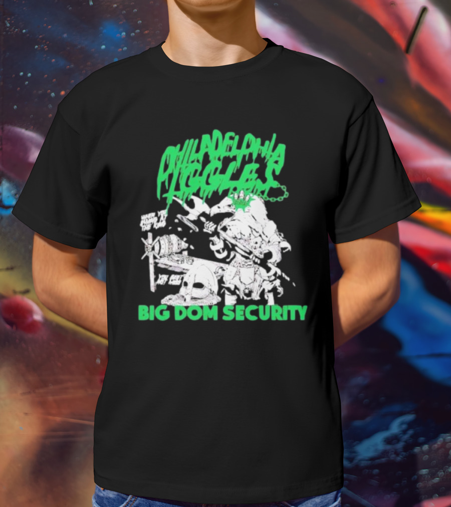 Philadelphia Eagles Big Dom Security Fierce Armored Guard With Spiked Bat T-Shirt