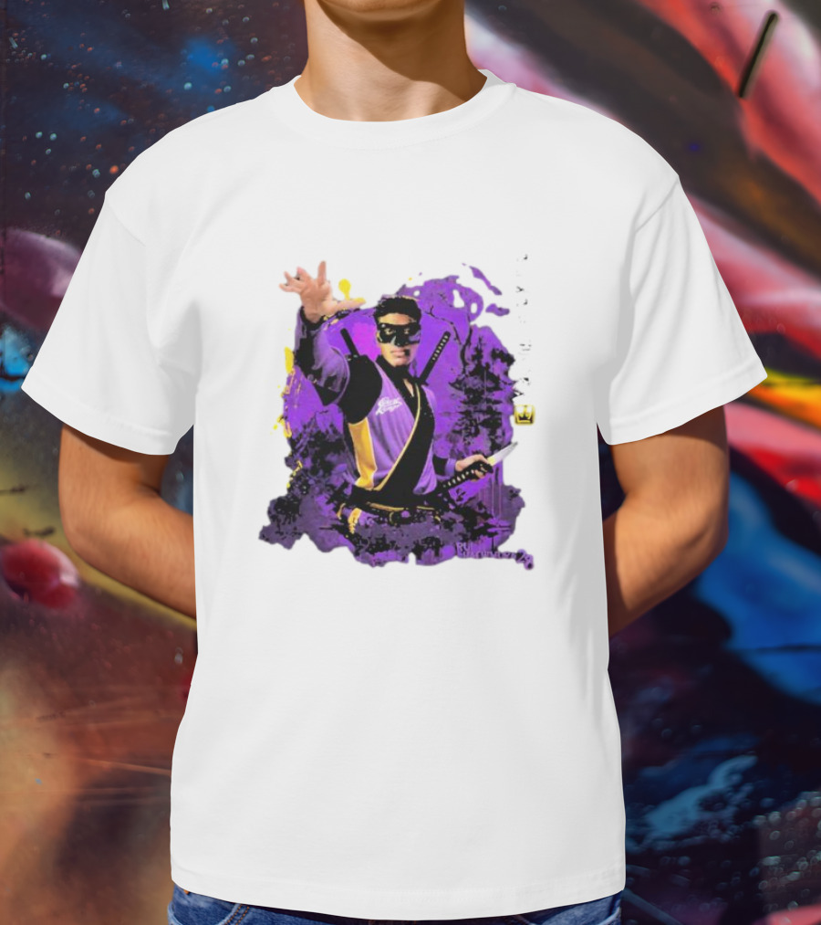 Rui Hachimura Japan Ninja Basketball Player 28 Manga Style Action Pose T-Shirt
