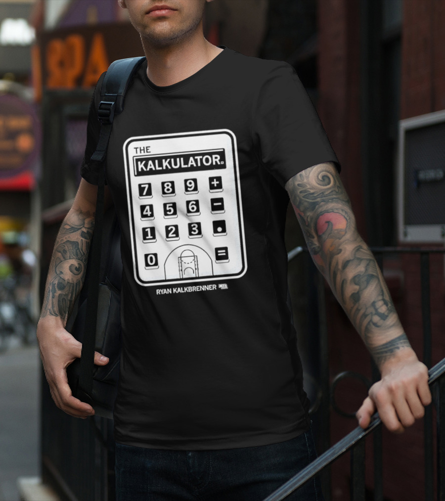 The Kalkulator Ryan Kalkbrenner Basketball Court Calculator T-Shirt