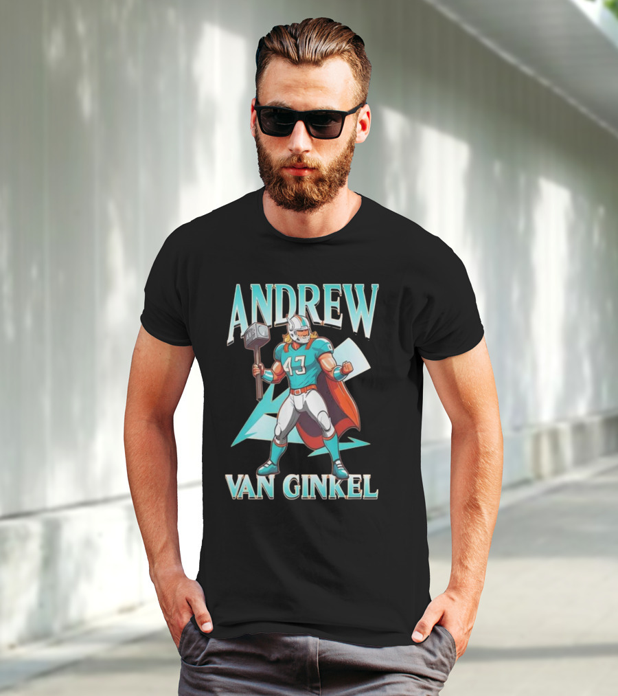 Andrew Van Ginkel Thor 47 Teal Hammer Iconic Figure T-Shirt