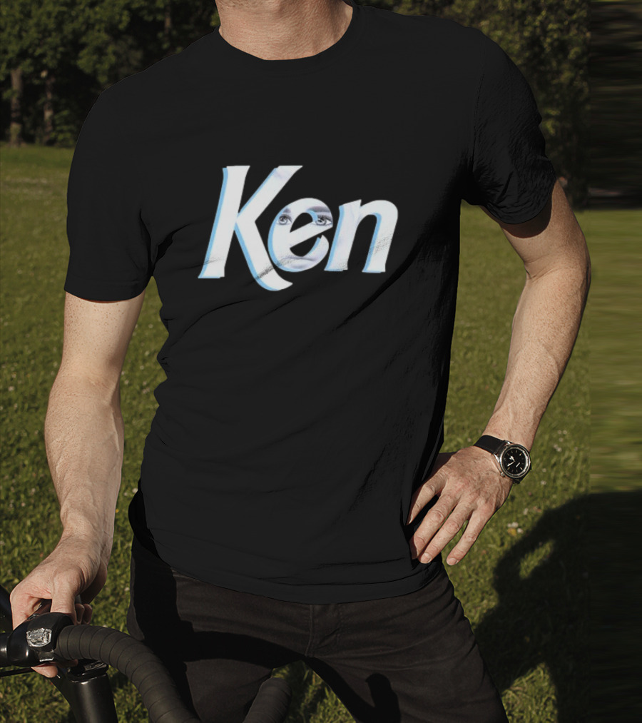 Ken Barbie Face In Text T-Shirt