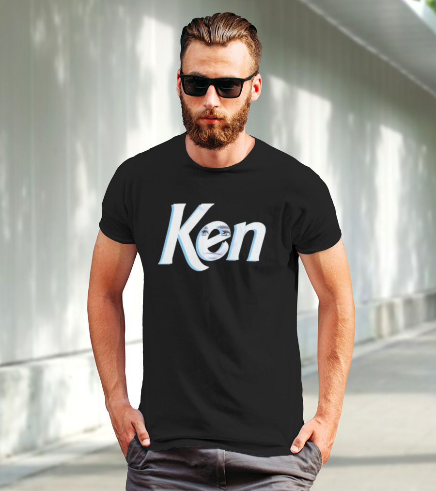 Ken Barbie Face In Text T-Shirt