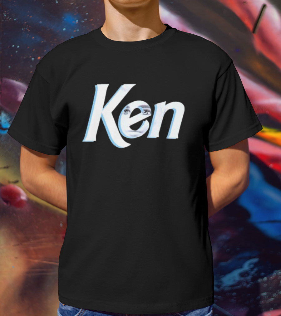 Ken Barbie Face In Text T-Shirt