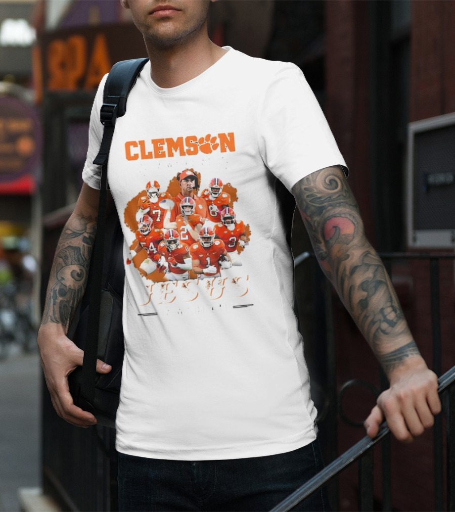 Clemson Football Passion Jesus Faith Tigers Team Spirit T-Shirt