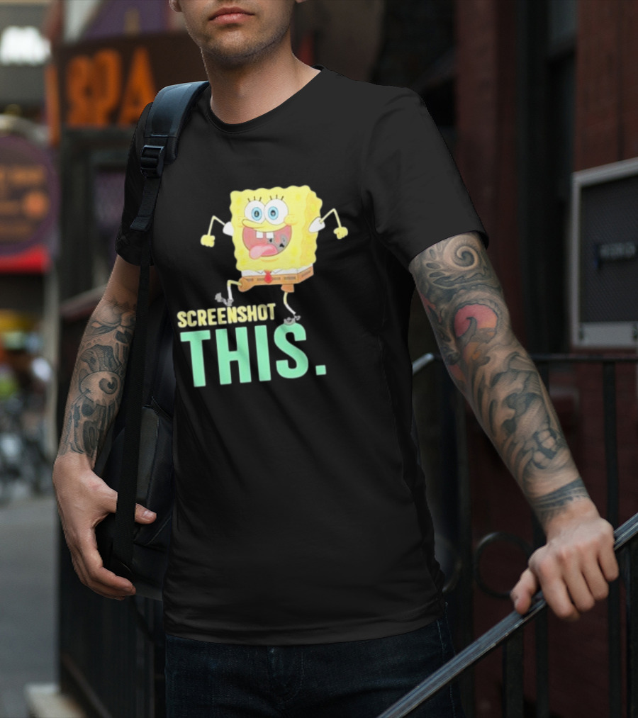 Devsprings Screenshot This Spongebob Jumping Excitedly T-Shirt