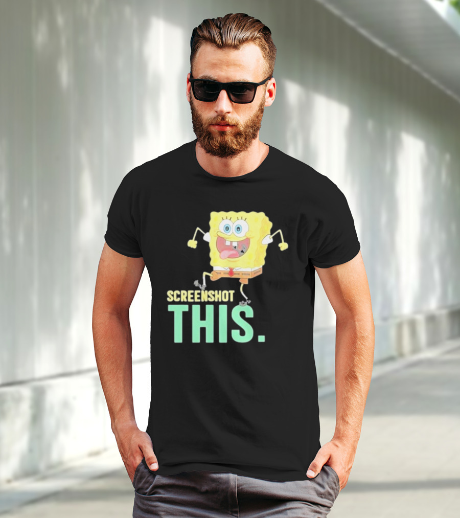 Devsprings Screenshot This Spongebob Jumping Excitedly T-Shirt