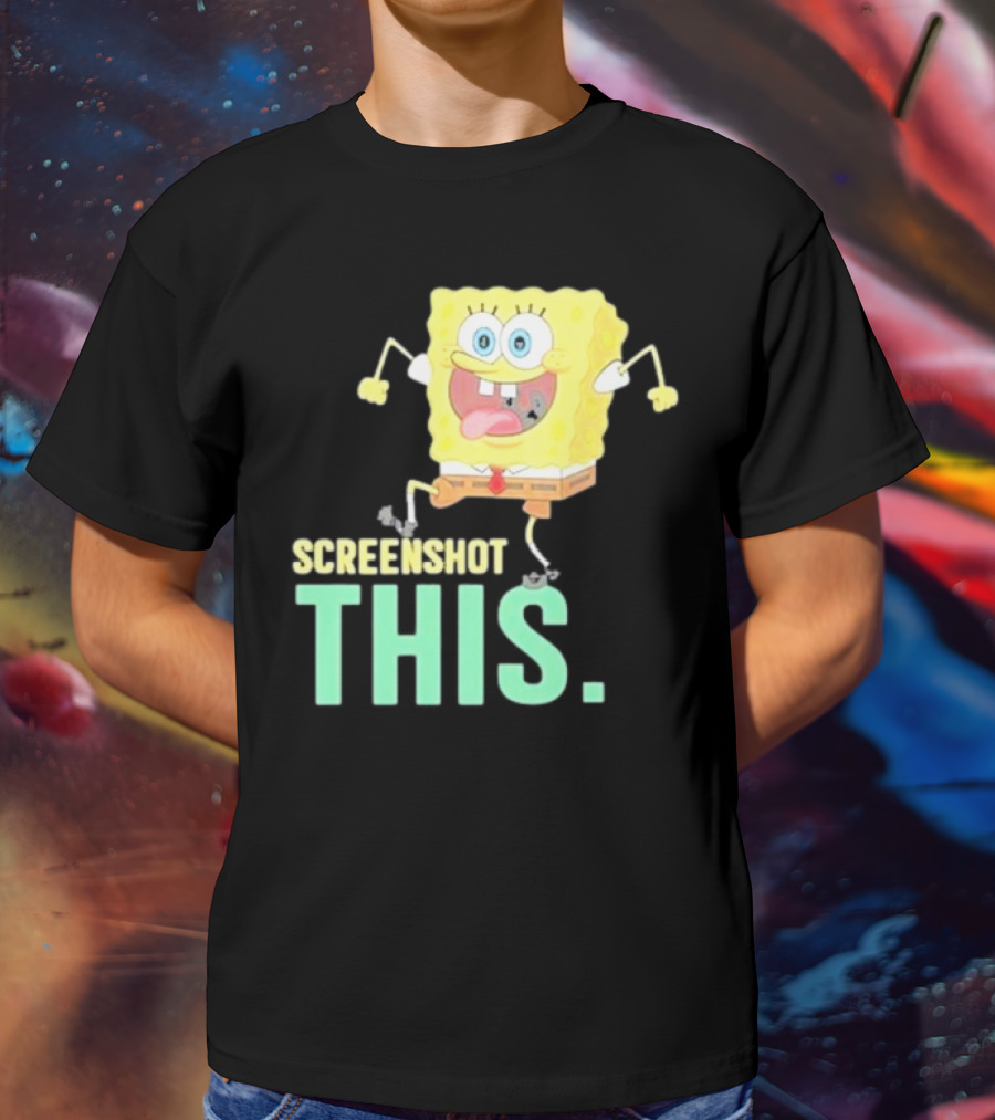 Devsprings Screenshot This Spongebob Jumping Excitedly T-Shirt