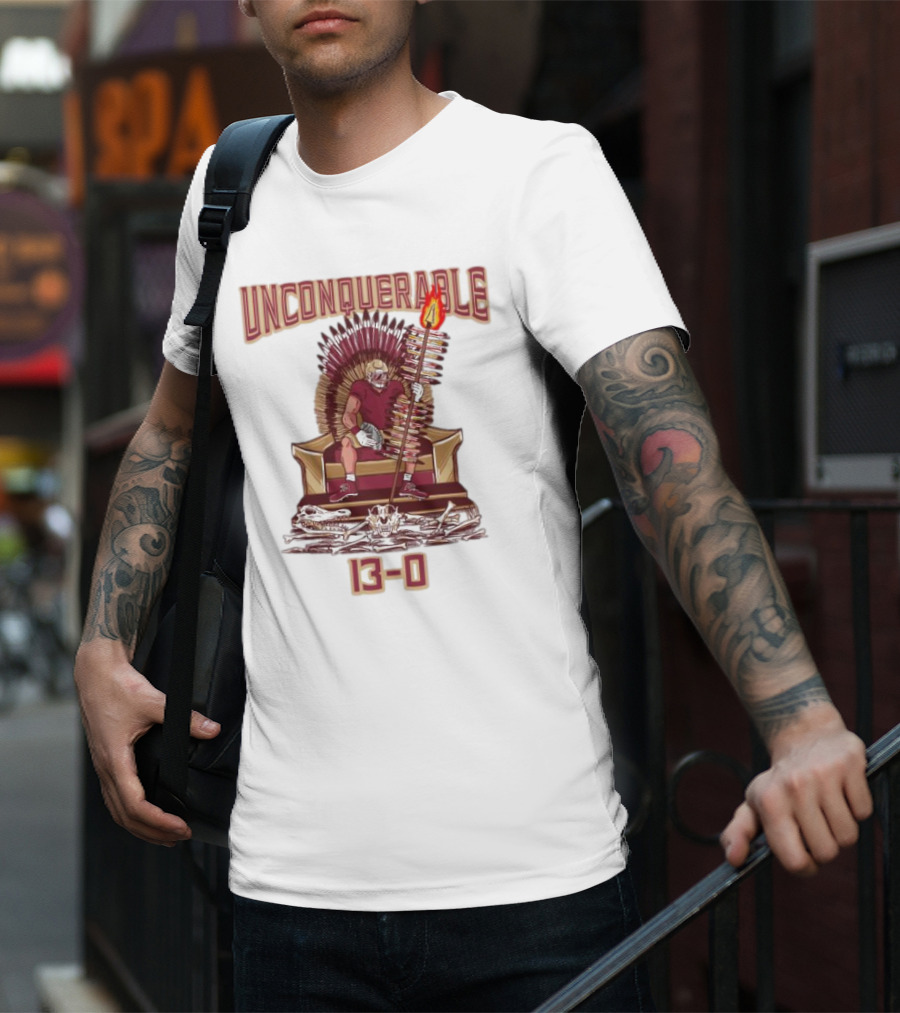 Florida State Seminoles Unconquerable 13-0 Throne King T-Shirt