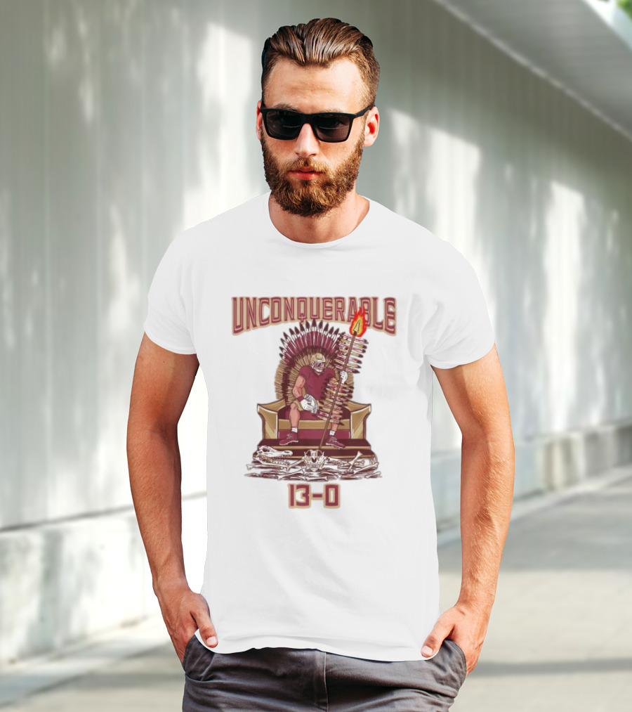 Florida State Seminoles Unconquerable 13-0 Throne King T-Shirt