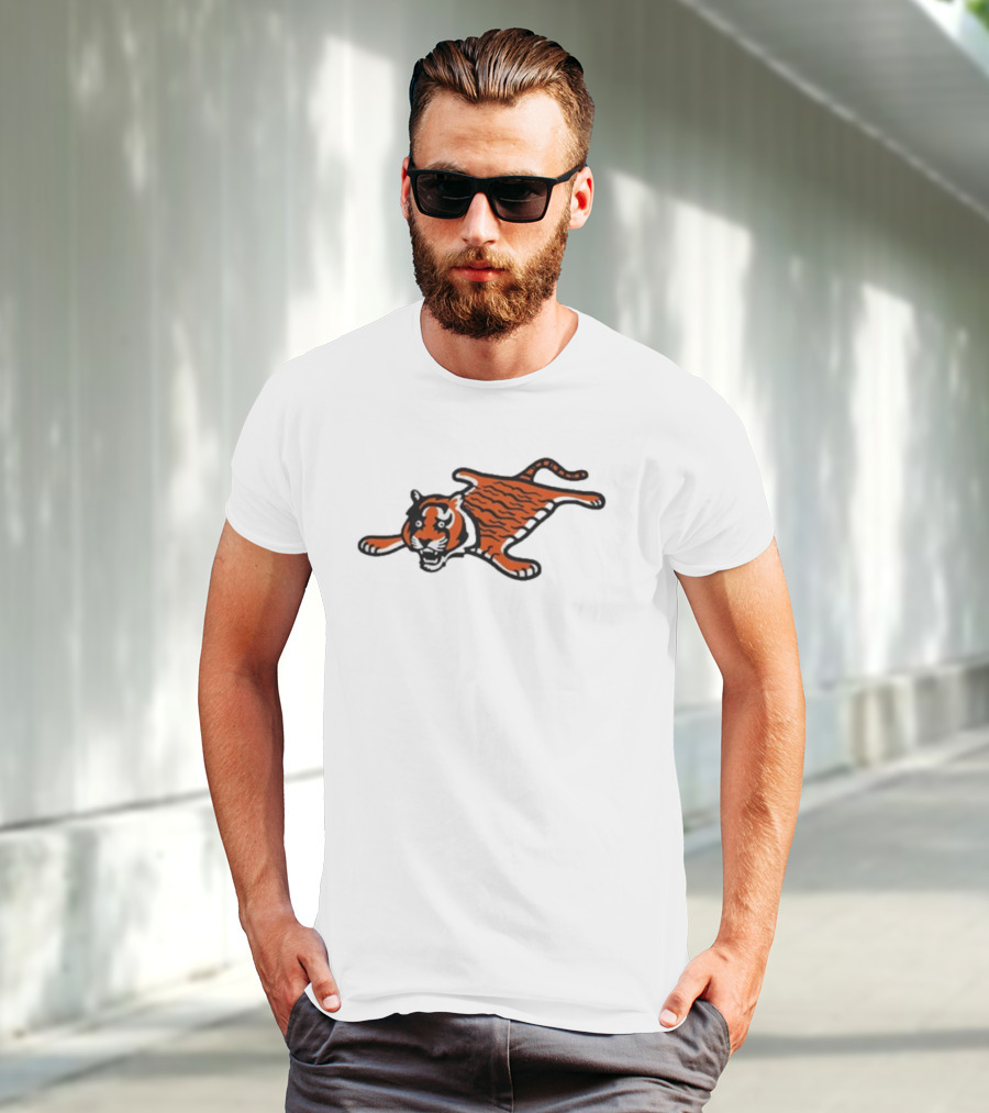 Cincinnati Bengals Funny Flat Mascot Tiger T-Shirt