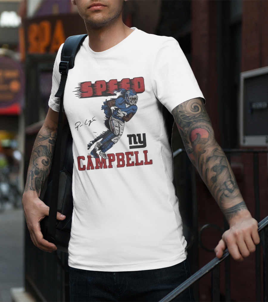 Giants Speed Campbell Signature NY Football T-Shirt