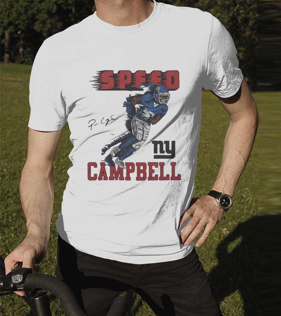 Giants Speed Campbell Signature NY Football T-Shirt