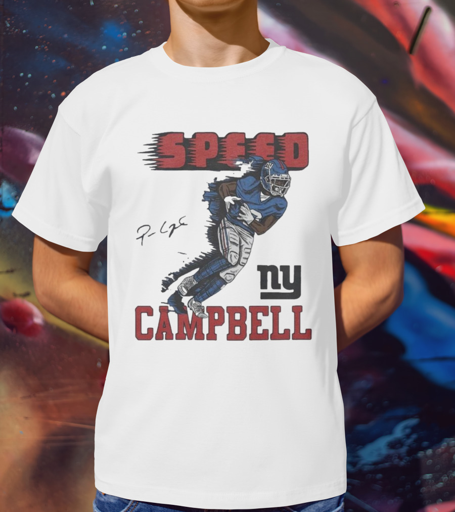 Giants Speed Campbell Signature NY Football T-Shirt