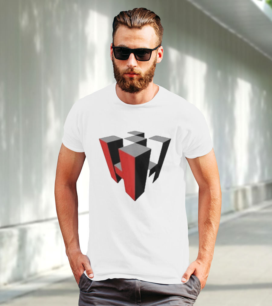 Hoonigan Big Block Red Black 3D Checkerboard T-Shirt