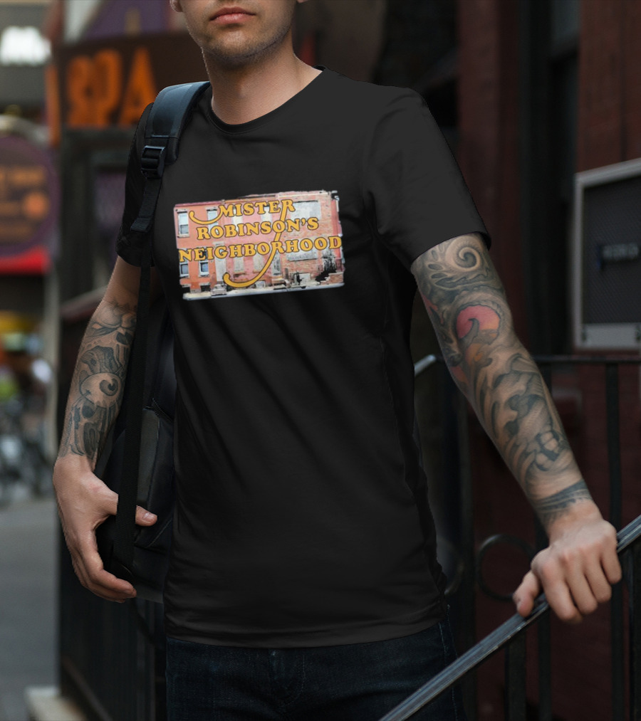 Mister Robinson's Neighborhood Urban Background Image T-Shirt
