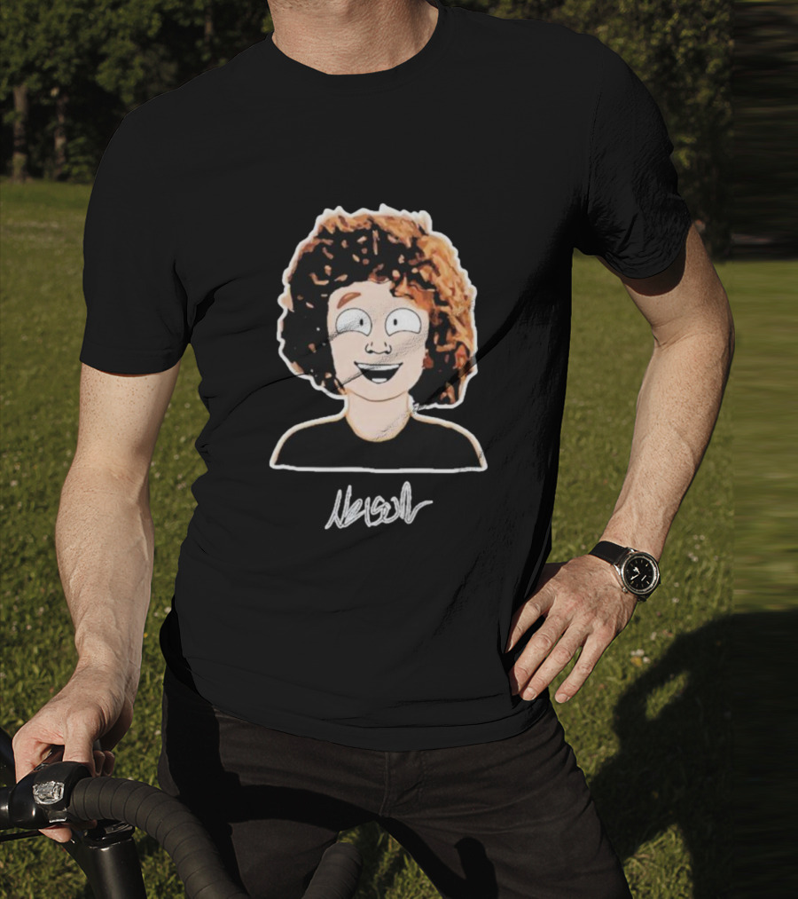 Nelson Neumann Cartoon Portrait Signature T-Shirt