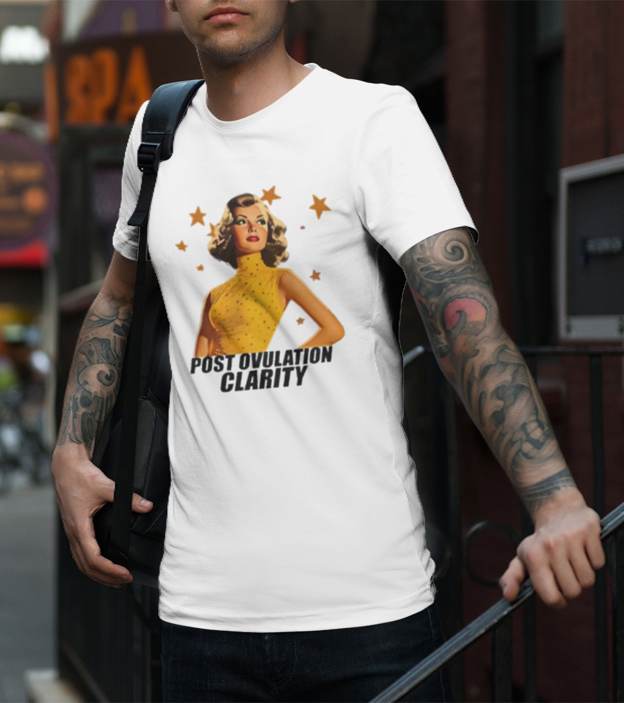 Retro Starburst Woman With Post Ovulation Clarity T-Shirt