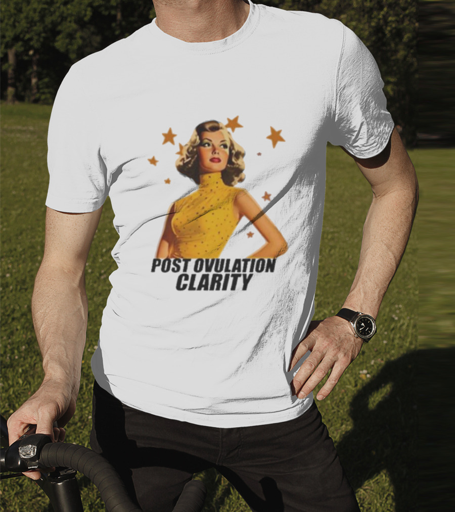 Retro Starburst Woman With Post Ovulation Clarity T-Shirt