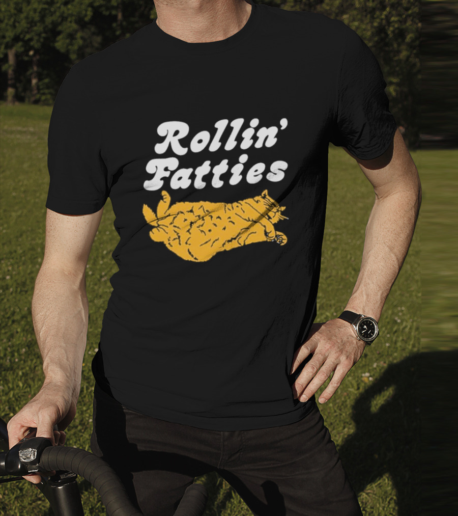 Rollin' Fatties Cat Comical Feline T-Shirt