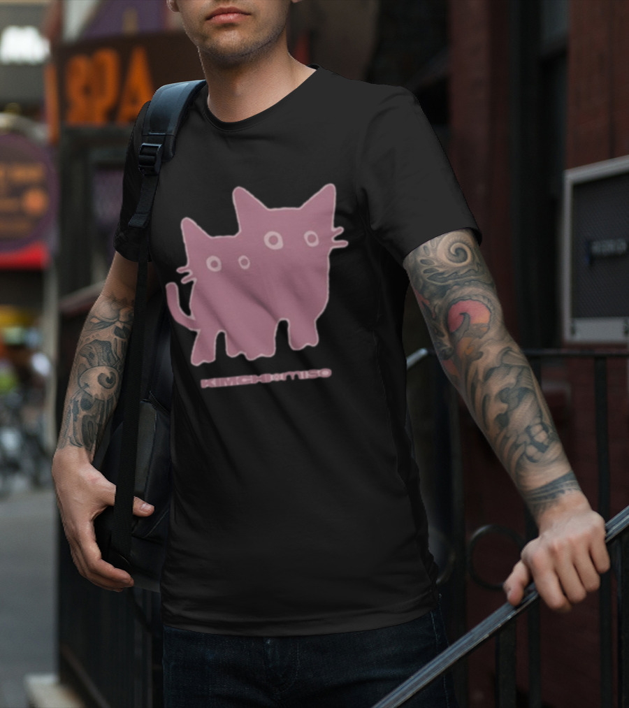Twins Cat Kimchi Miso Retro Feline Duo T-Shirt