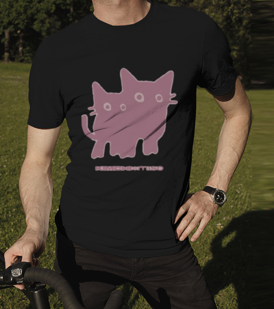Twins Cat Kimchi Miso Retro Feline Duo T-Shirt