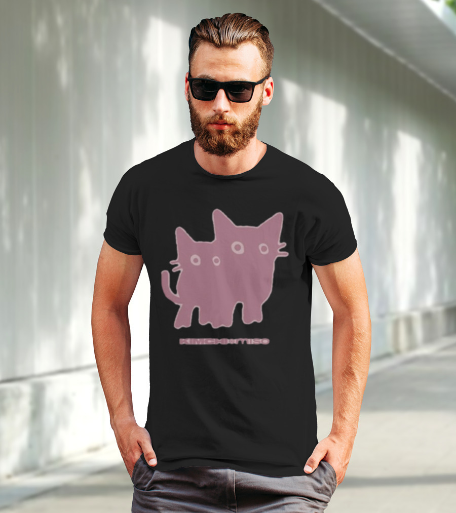 Twins Cat Kimchi Miso Retro Feline Duo T-Shirt