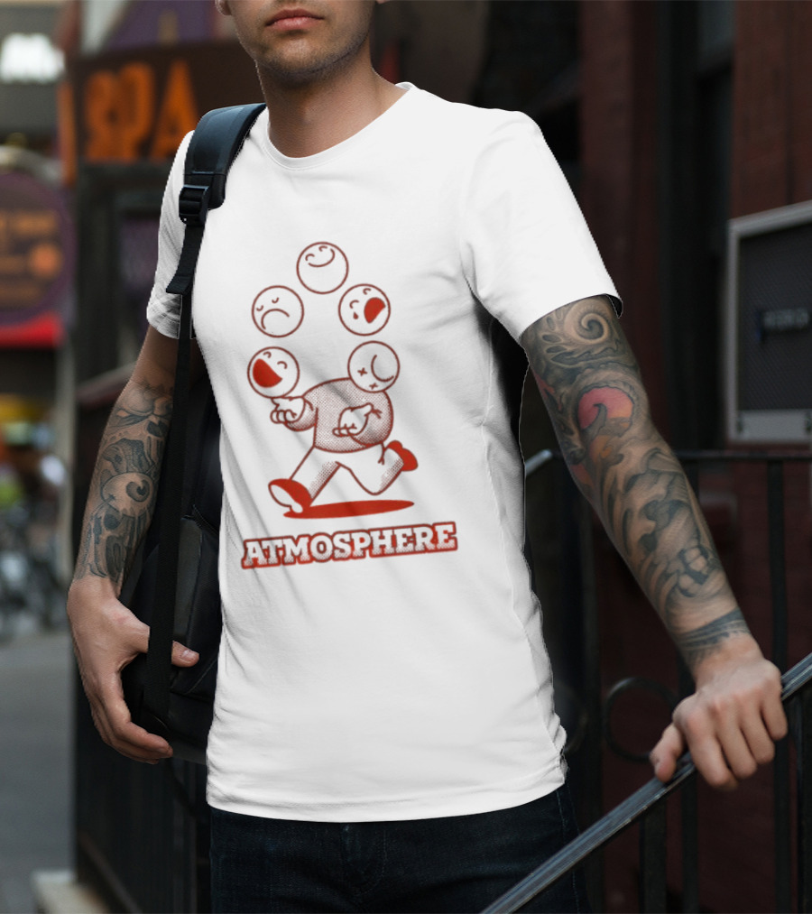 Atmosphere Juggle Retro Emoticon Character T-Shirt