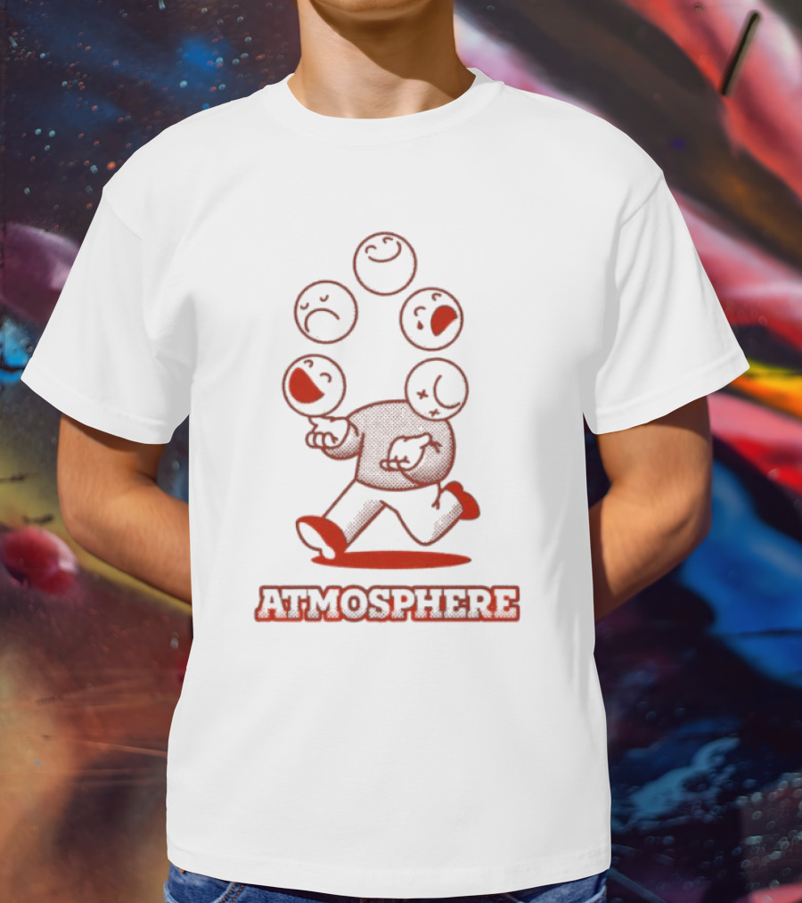 Atmosphere Juggle Retro Emoticon Character T-Shirt