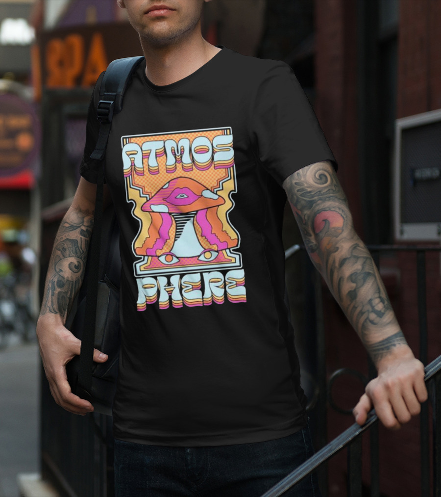 Atmosphere Mushroom Retro Perspective T-Shirt