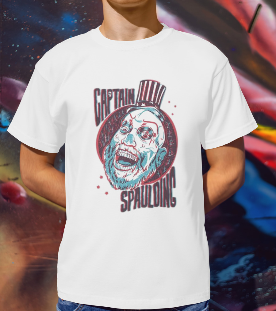 Captain Spaulding 3D Portrait House Of 1000 Corpses T-Shirt