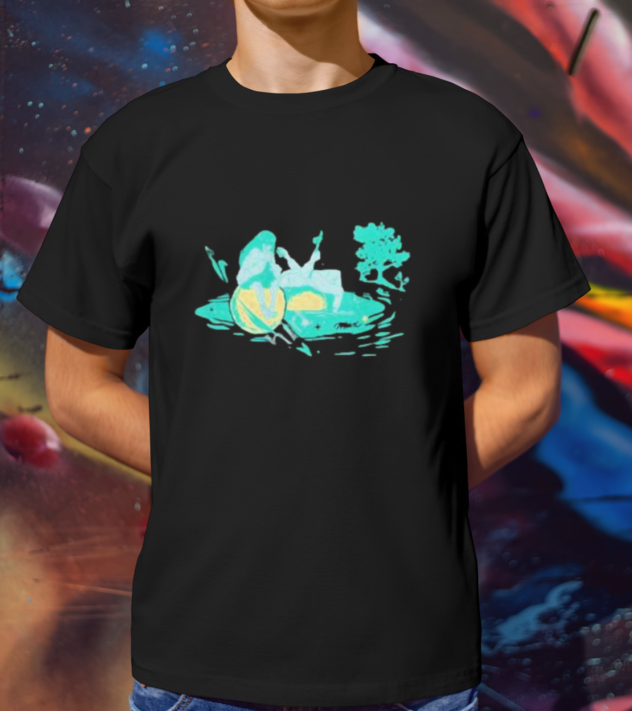 Max Strings Pastel Landscape And Tree T-Shirt
