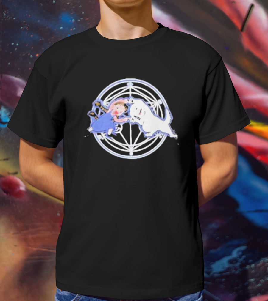 Nina And Dog Fusion Circle Symbol Anime T-Shirt