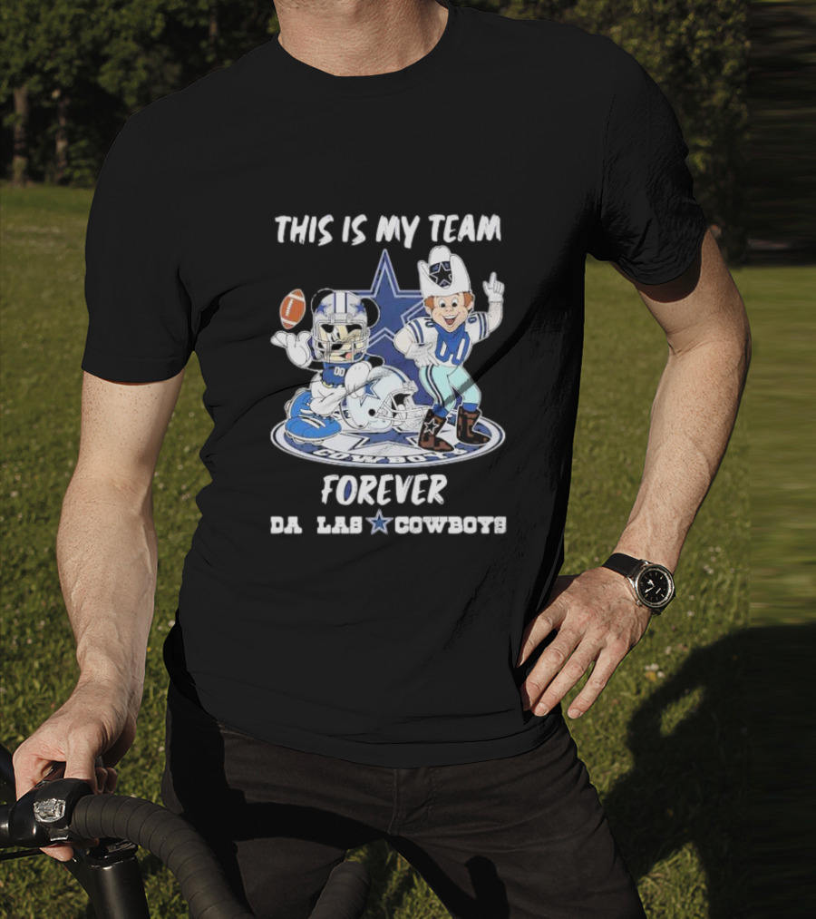 THIS IS MY TEAM FOREVER DALLAS COWBOYS FOOTBALL MASCOT STAR T-Shirt