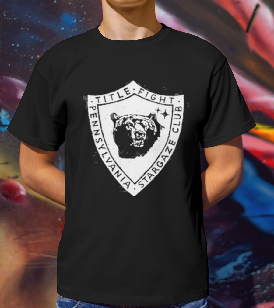 Title Fight Pennsylvania Stargaze Club Bear Shield Emblem T-Shirt