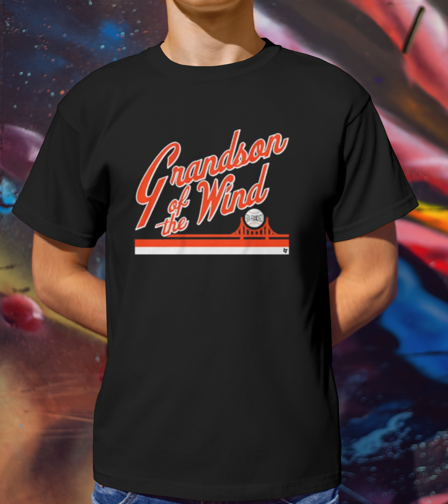 Grandson Of The Wind San Francisco Bridge Skyline T-Shirt