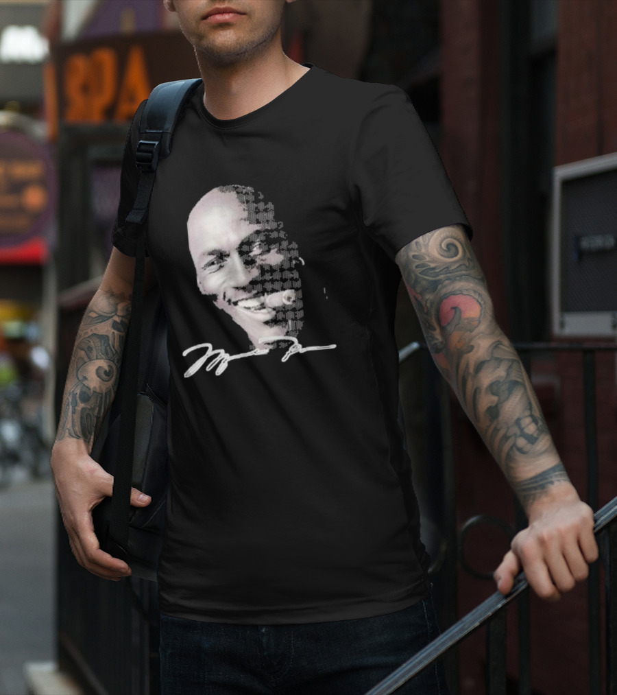 Michael Jordan Iconic Smile With Cigar Signature T-Shirt