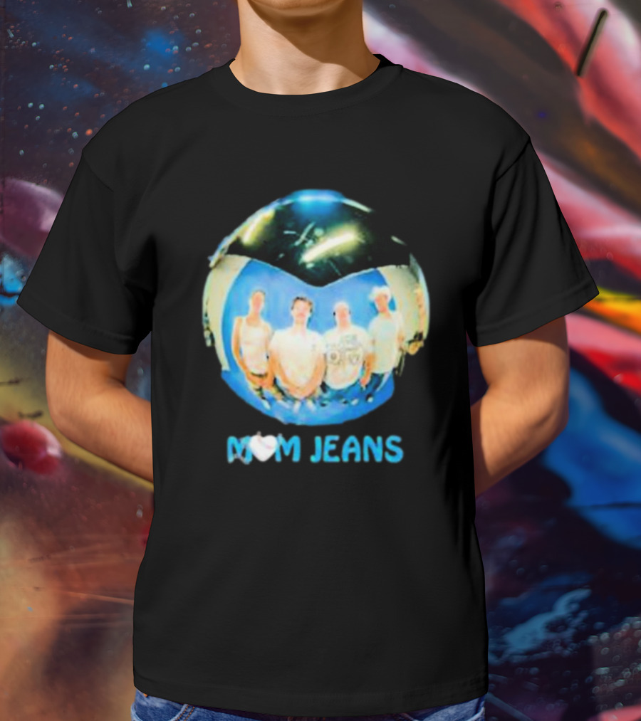 Mom Jeans Band Fisheye Group Photo Orb T-Shirt