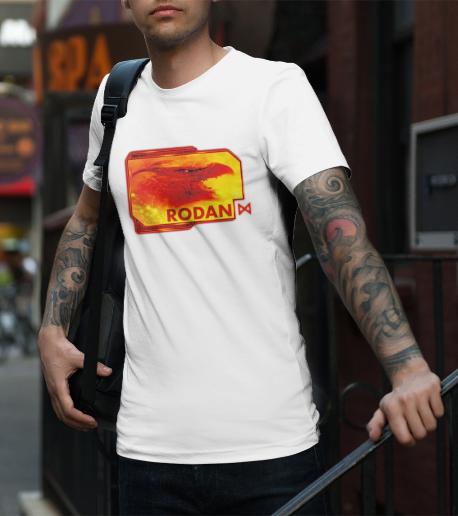 Rodan Monsters Titan Tactical Science Division Fiery Creature Profile T-Shirt