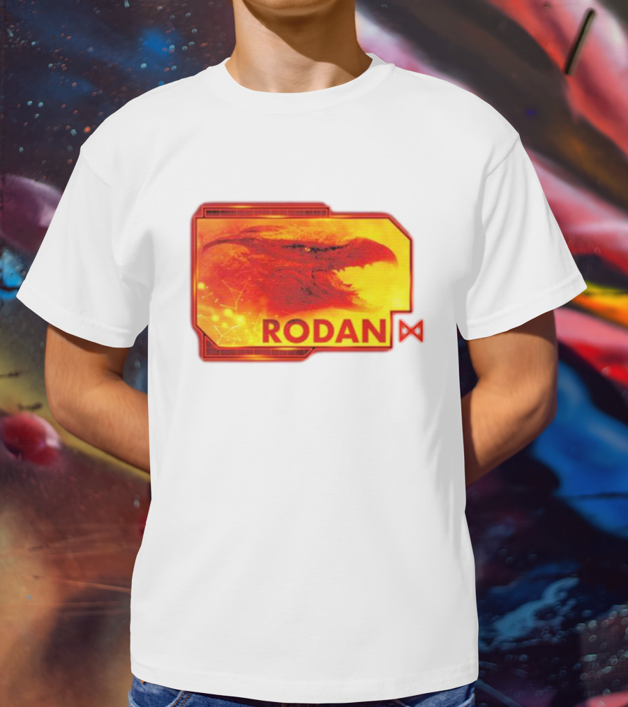 Rodan Monsters Titan Tactical Science Division Fiery Creature Profile T-Shirt