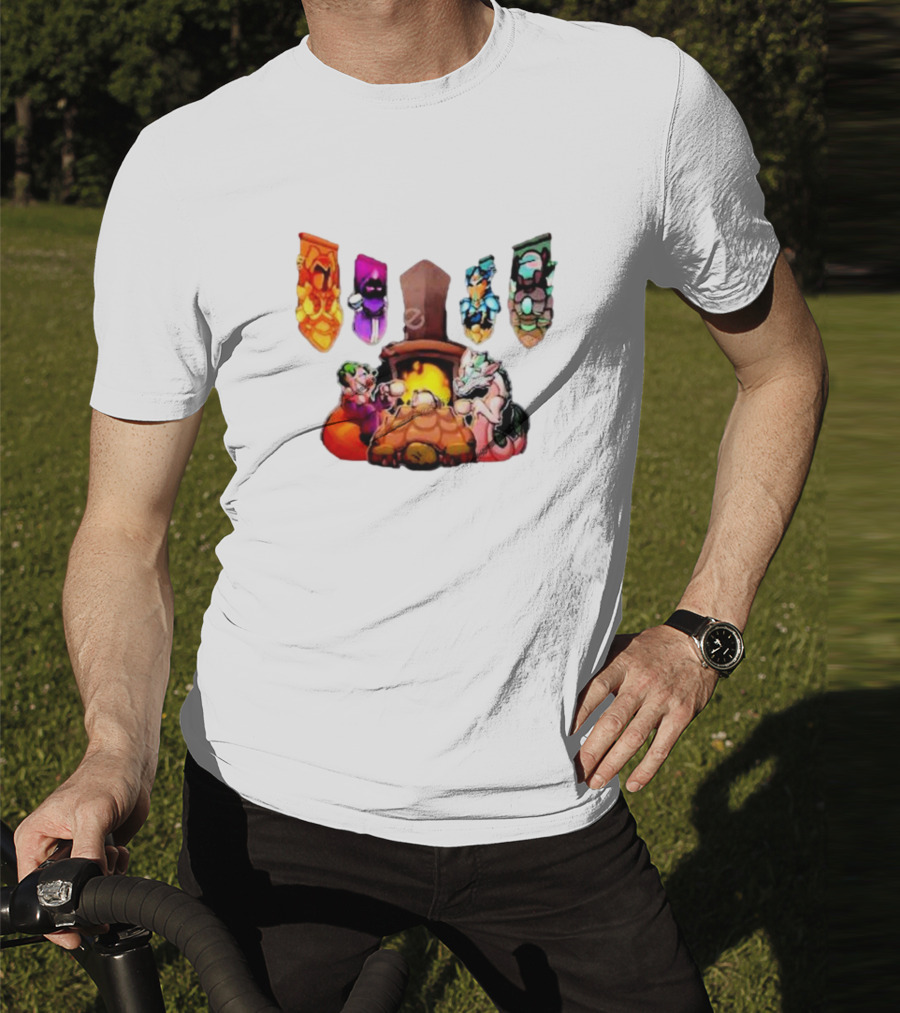 Terraria Banners Campfire Cozy Gaming Session T-Shirt