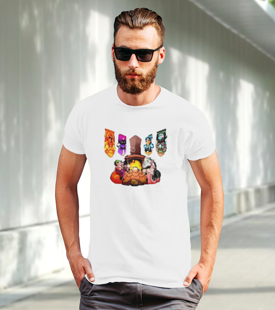 Terraria Banners Campfire Cozy Gaming Session T-Shirt