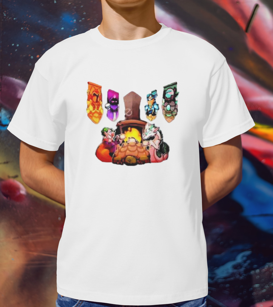 Terraria Banners Campfire Cozy Gaming Session T-Shirt