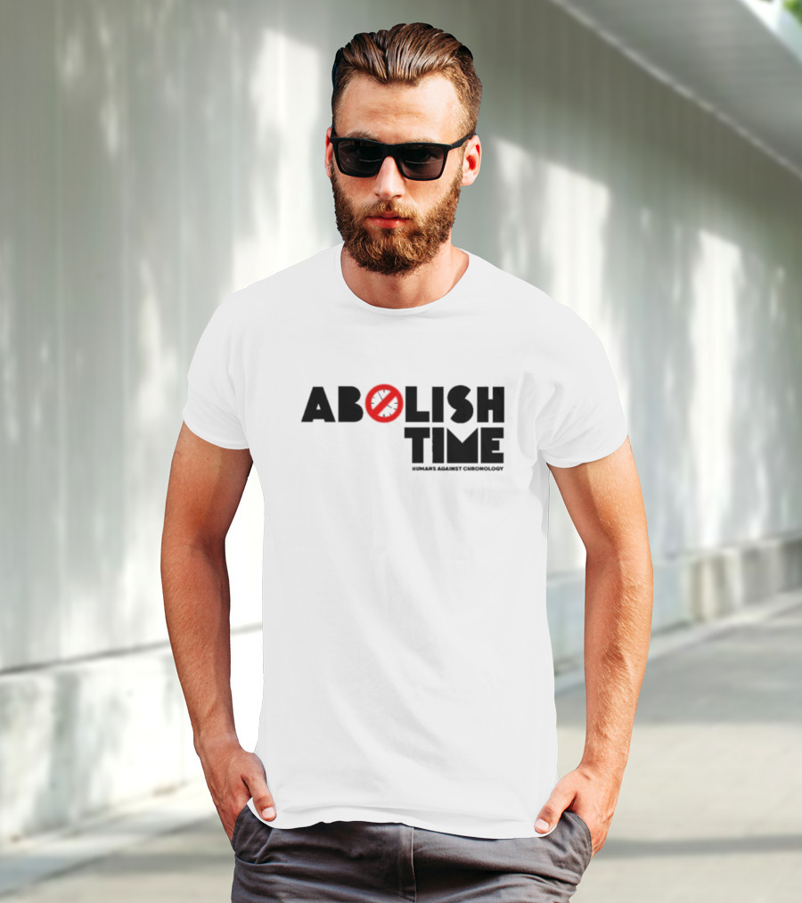 Abolish Time Symbol With Humans Against Chronology T-Shirt