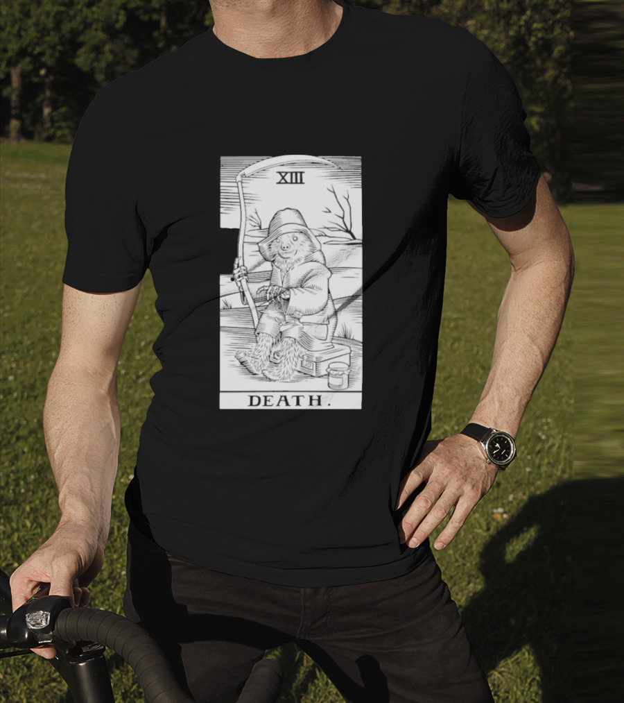 Bear XIII Death Tarot Card Sitting With Scythe T-Shirt