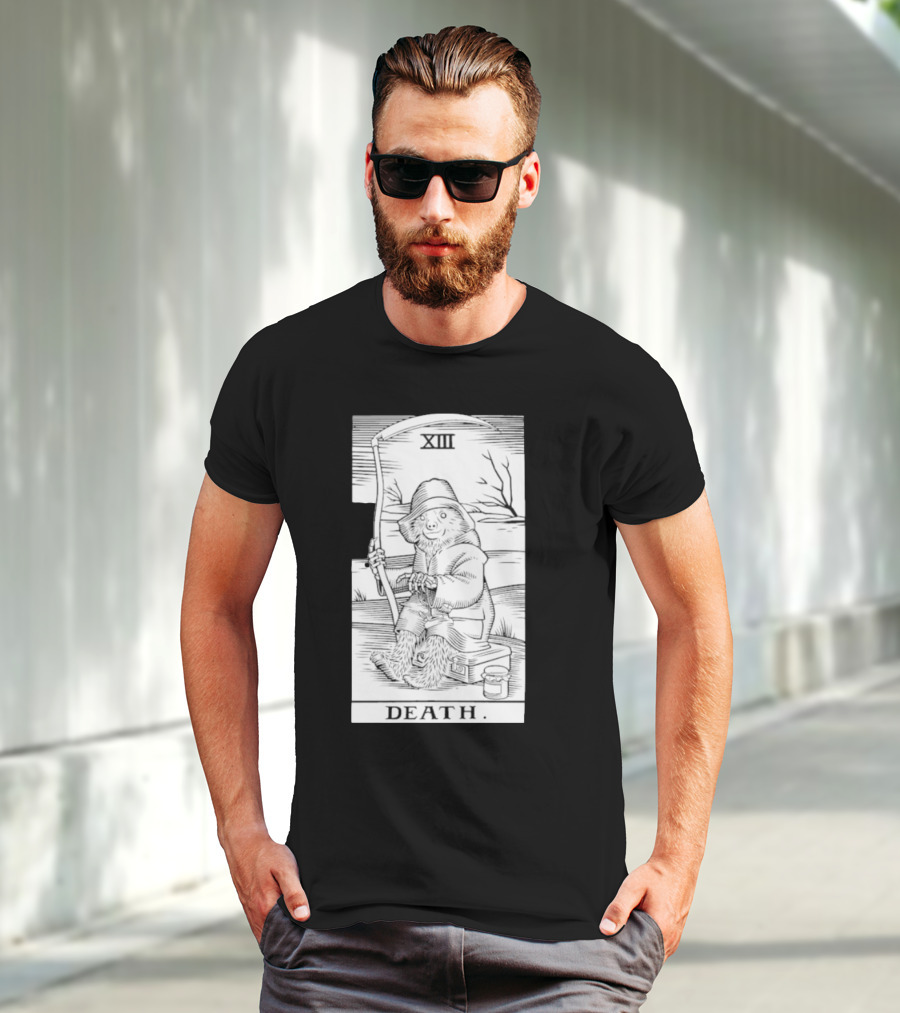 Bear XIII Death Tarot Card Sitting With Scythe T-Shirt