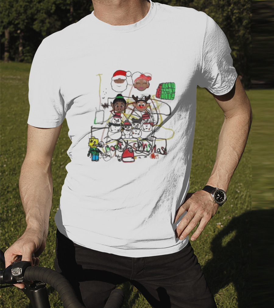 Venson Family Merry Christmas Holiday Scene T-Shirt